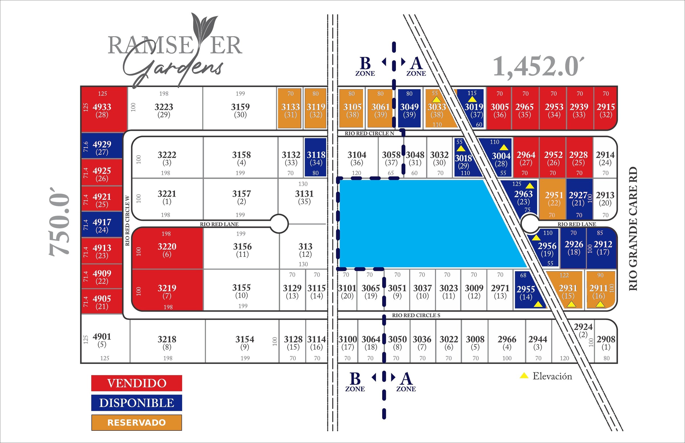 Ramseyer Gardens subdivision map